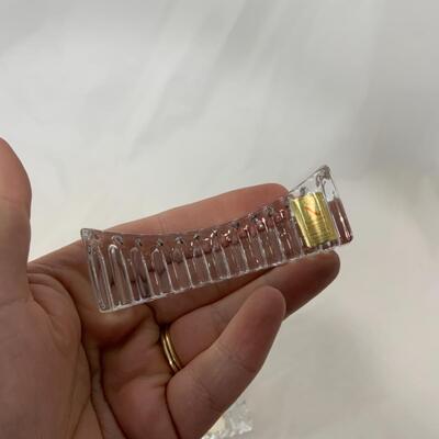 [220] Three Crystal Knife Rests | Two Styles | Place Card Holder