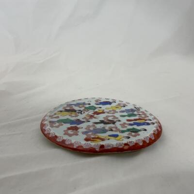 [222] VINTAGE | Asian-Inspired Tea Trivet | Brilliant Colors