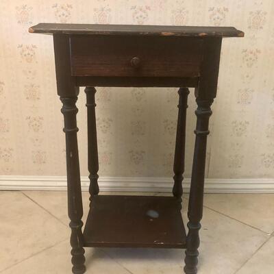 Vintage Antique Wood Night Stand End Table