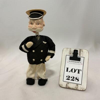 [228] VINTAGE | Captain Doll | Wire Fabric & Cardboard Construction
