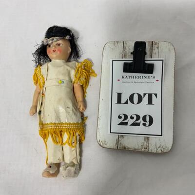 [229] VINTAGE | Native American Doll | Plastic Construction