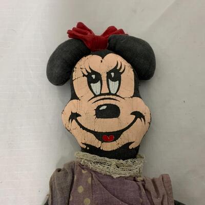 [230] VINTAGE | Cloth Minnie Mouse Doll | Repaired