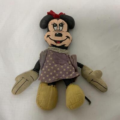 [230] VINTAGE | Cloth Minnie Mouse Doll | Repaired