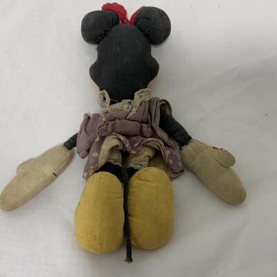 [230] VINTAGE | Cloth Minnie Mouse Doll | Repaired