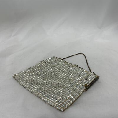 [234] VINTAGE | Rhinestone Encrusted | Satin Lined | Evening Bag