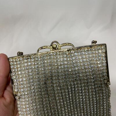 [234] VINTAGE | Rhinestone Encrusted | Satin Lined | Evening Bag