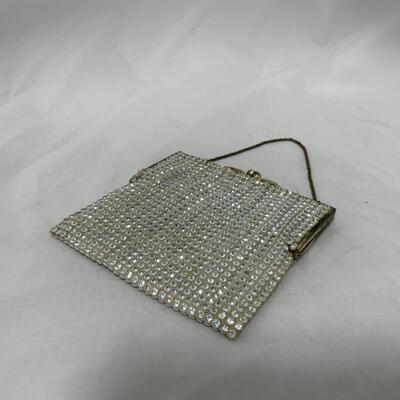 [234] VINTAGE | Rhinestone Encrusted | Satin Lined | Evening Bag