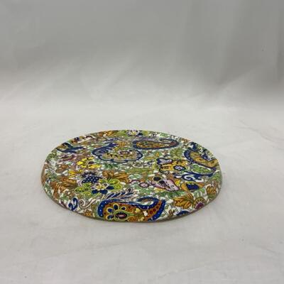 [236] VINTAGE | Paisley Tea Trivet | Fun Design!