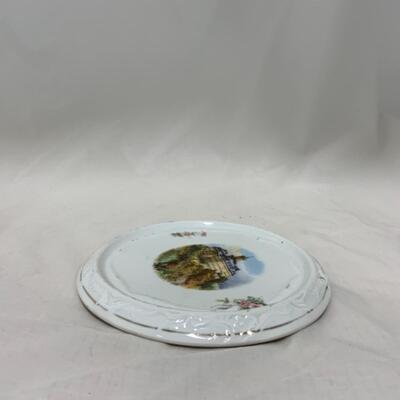 [237] ANTIQUE | Tea Trivet | Stately Castle Lithograph