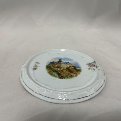 [237] ANTIQUE | Tea Trivet | Stately Castle Lithograph