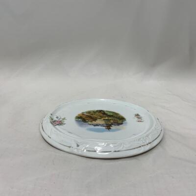 [237] ANTIQUE | Tea Trivet | Stately Castle Lithograph