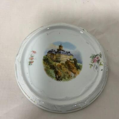 [237] ANTIQUE | Tea Trivet | Stately Castle Lithograph