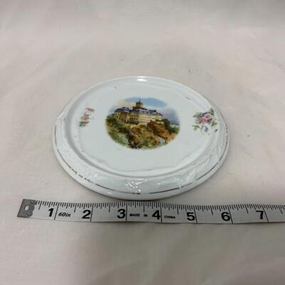 [237] ANTIQUE | Tea Trivet | Stately Castle Lithograph
