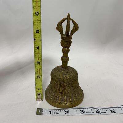 [238] VINTAGE | Brass Bell | Aztec-Inspired?