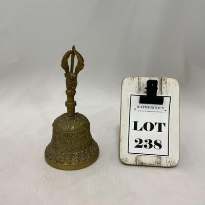 [238] VINTAGE | Brass Bell | Aztec-Inspired?