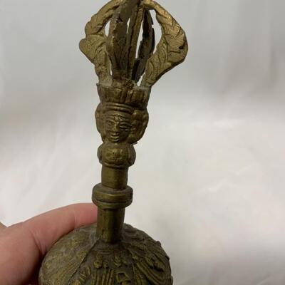 [238] VINTAGE | Brass Bell | Aztec-Inspired?