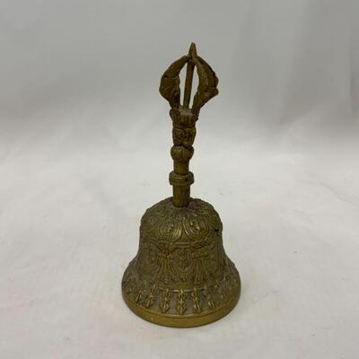 [238] VINTAGE | Brass Bell | Aztec-Inspired?