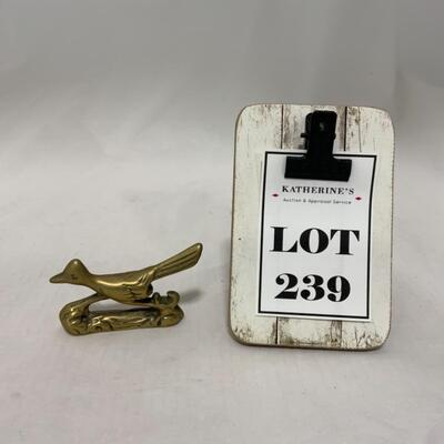 [239] VINTAGE | Brass Road Runner | Knife Rest