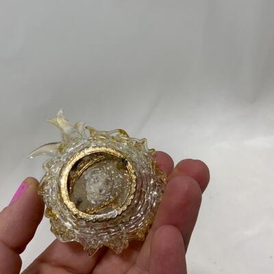 [240] VINTAGE | Tiny Glass Bird | Nest with Eggs 