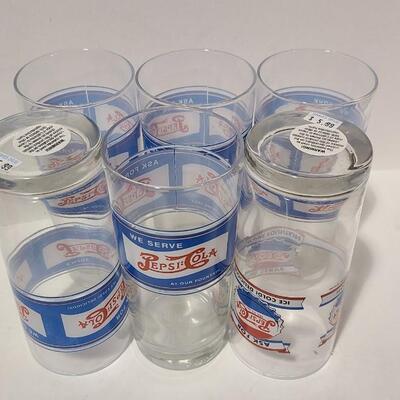 6 Pepsi Glasses -Item# 327