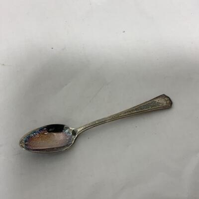 [242] VINTAGE | Silver Plate Salt Dip | Cobalt Glass Insert