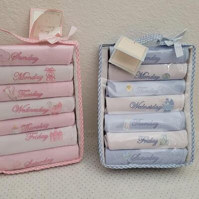 Lot 285: New Boy and Girl Baby Bib Sets