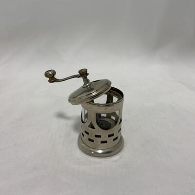 [245] ANTIQUE | German Pepper Mill | Grinder | Glass Insert