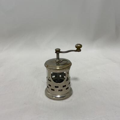 [245] ANTIQUE | German Pepper Mill | Grinder | Glass Insert