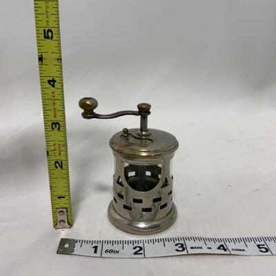 [245] ANTIQUE | German Pepper Mill | Grinder | Glass Insert