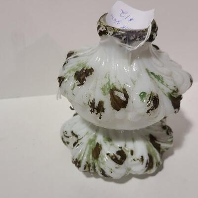 Milk Glass Oil Lamp -Item# 332