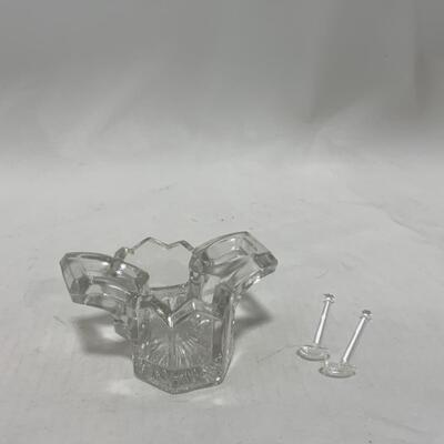 [247] ANTIQUE | Double Handled Salt Cellar | Dip | Spoons