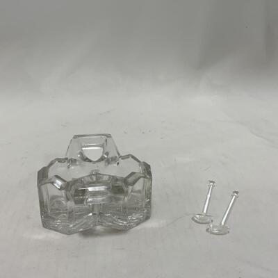 [247] ANTIQUE | Double Handled Salt Cellar | Dip | Spoons