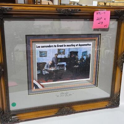 Gen. Grant/Lee Framed Print -Item# 331-B