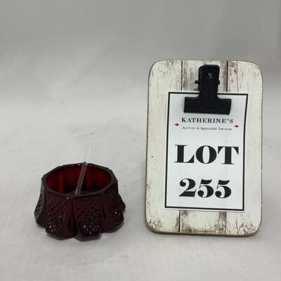 [255] VINTAGE | Pressed Ruby Glass | Salt Dip | Cellar