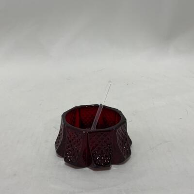 [255] VINTAGE | Pressed Ruby Glass | Salt Dip | Cellar