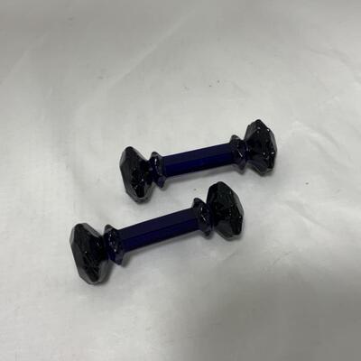[258] VINTAGE | Cobalt Blue Glass Knife Rests
