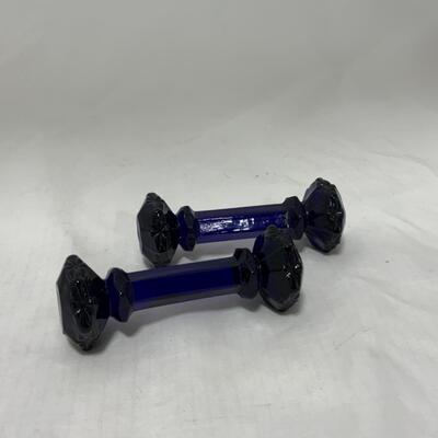 [258] VINTAGE | Cobalt Blue Glass Knife Rests