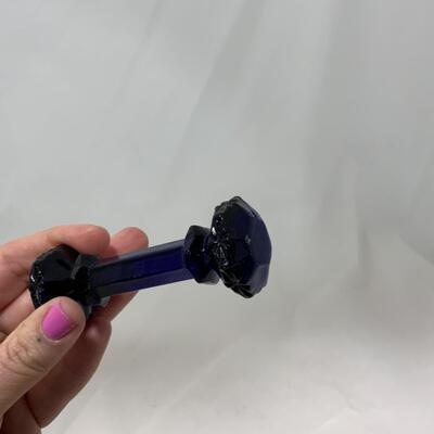 [258] VINTAGE | Cobalt Blue Glass Knife Rests