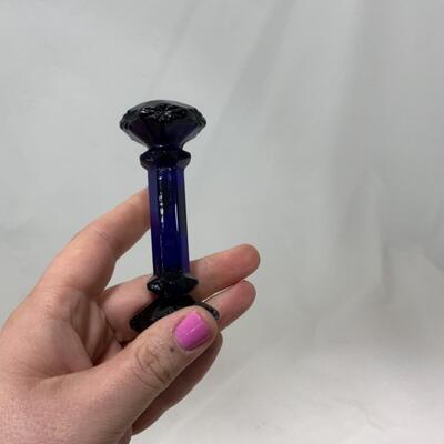 [258] VINTAGE | Cobalt Blue Glass Knife Rests
