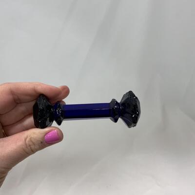 [258] VINTAGE | Cobalt Blue Glass Knife Rests