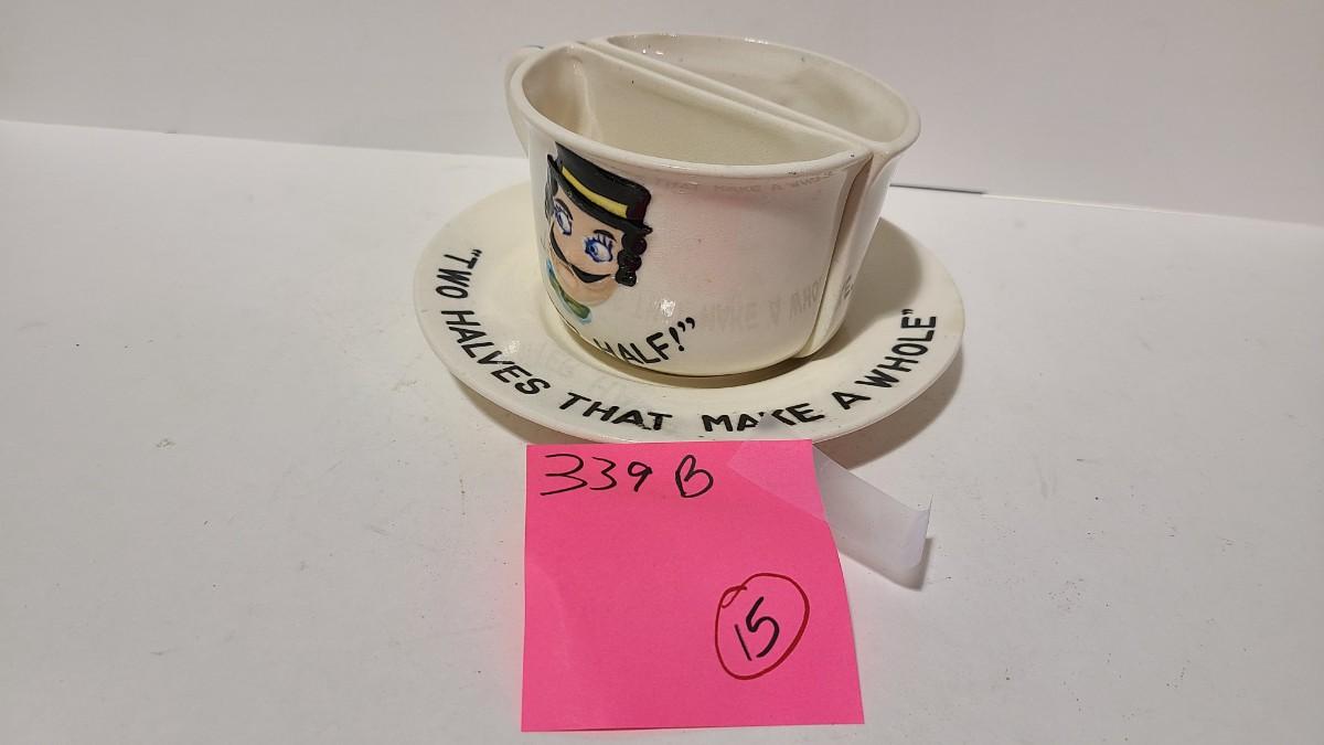 His/Hers Half Tea Cups Item 339B