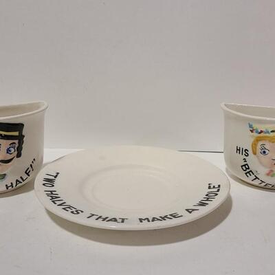 His/Hers Half Tea Cups -Item# 339-B
