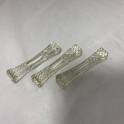 [259] VINTAGE | Cut Crystal Knife Rest Trio