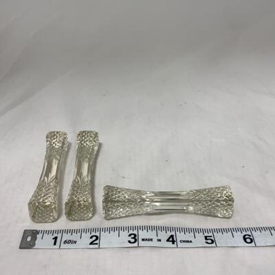 [259] VINTAGE | Cut Crystal Knife Rest Trio