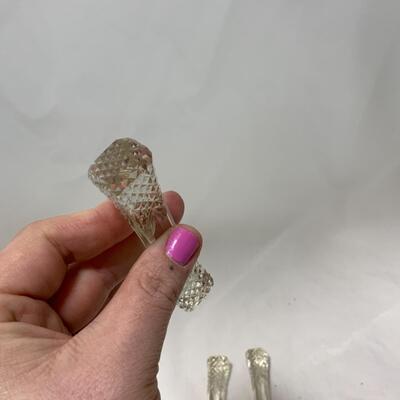[259] VINTAGE | Cut Crystal Knife Rest Trio
