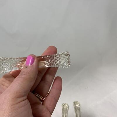 [259] VINTAGE | Cut Crystal Knife Rest Trio