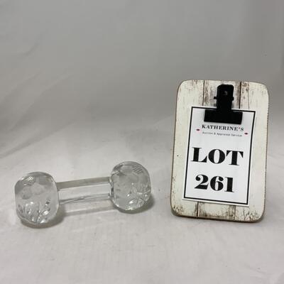 [261] VINTAGE | Cut Glass Master Knife Rest  