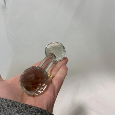 [262] VINTAGE | Faceted Glass Master Knife Rest 