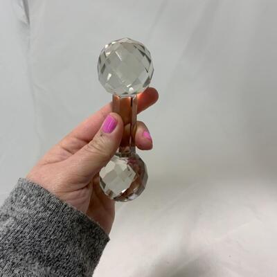 [262] VINTAGE | Faceted Glass Master Knife Rest 