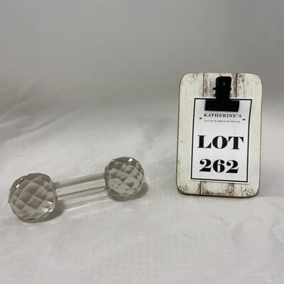 [262] VINTAGE | Faceted Glass Master Knife Rest 
